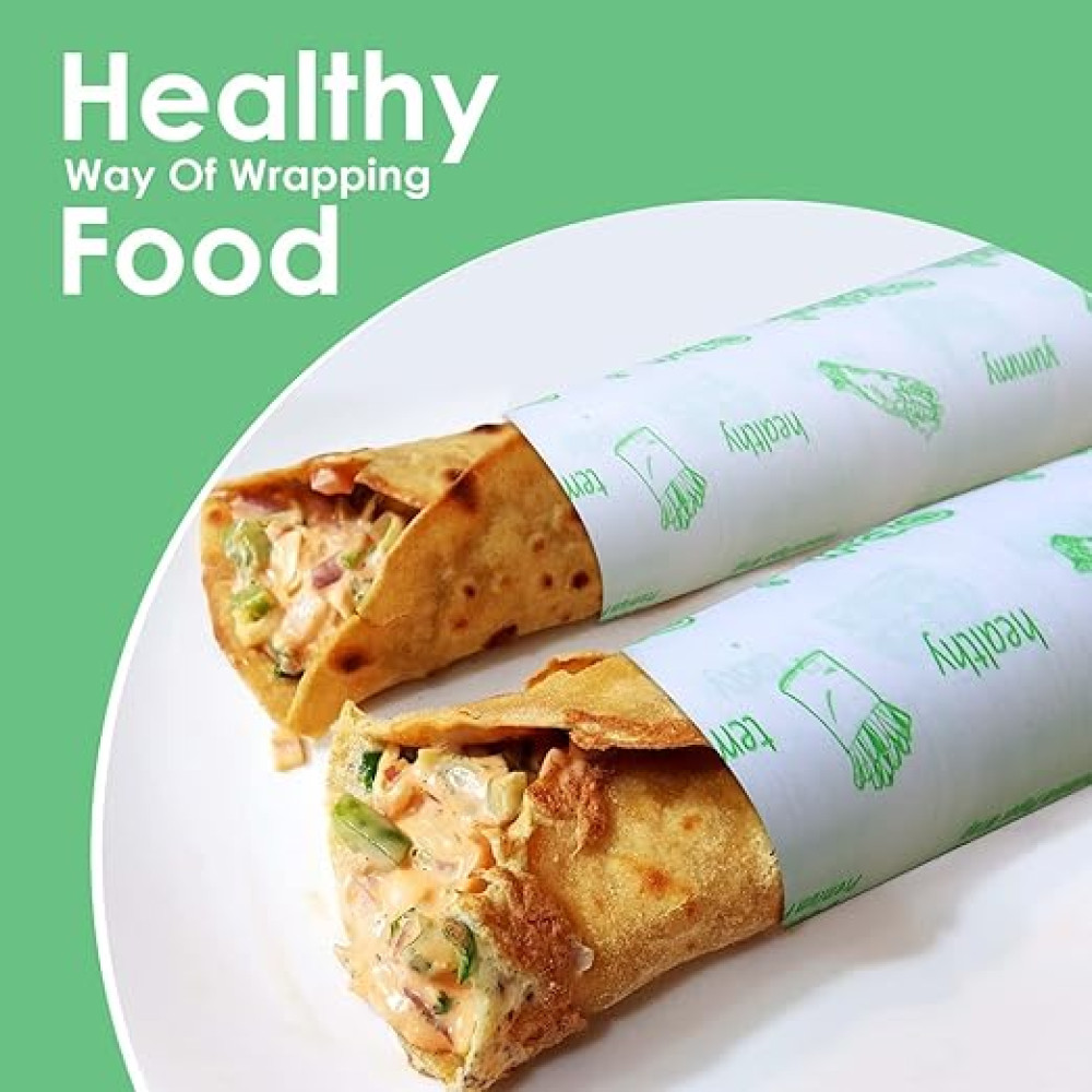 Feather's Multipurpose Food Wrapping Paper Eco-Friendly Food Grade Butter Paper Food Storage Roll for Sandwich, Cheese, Fruit, Bread, Snacks (Single Pack)