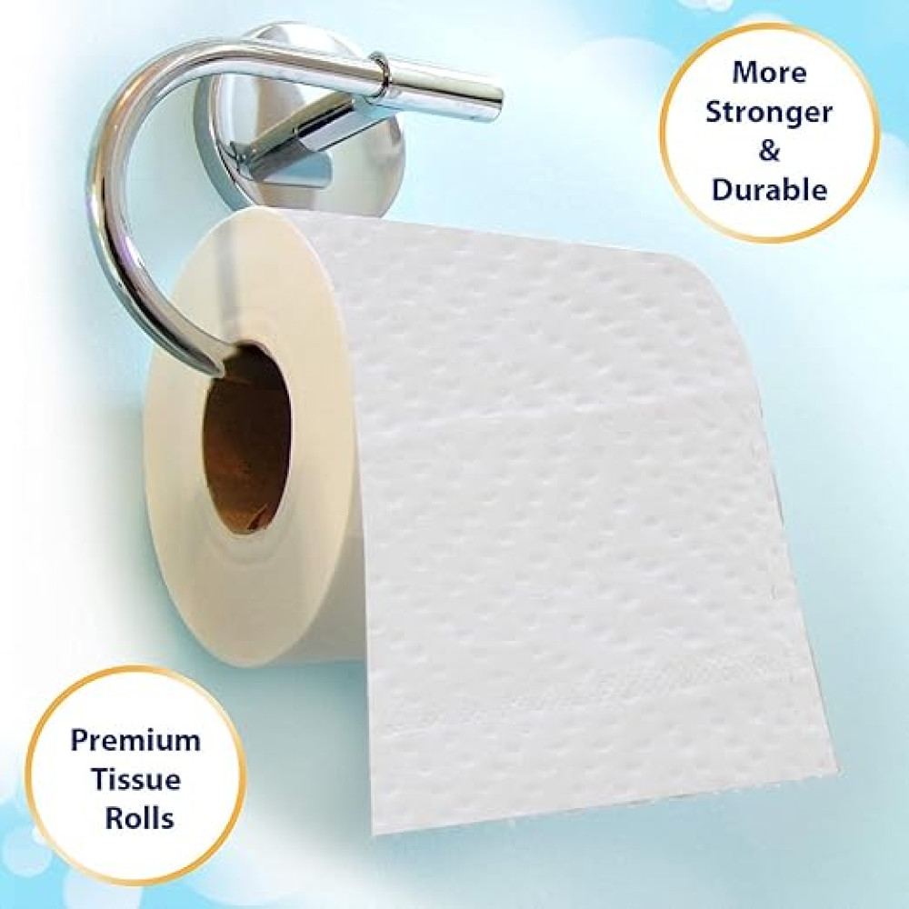 Feather's 2 Ply Toilet Tissue Roll Ultra-soft with 275 Pulls (Pack of 4)