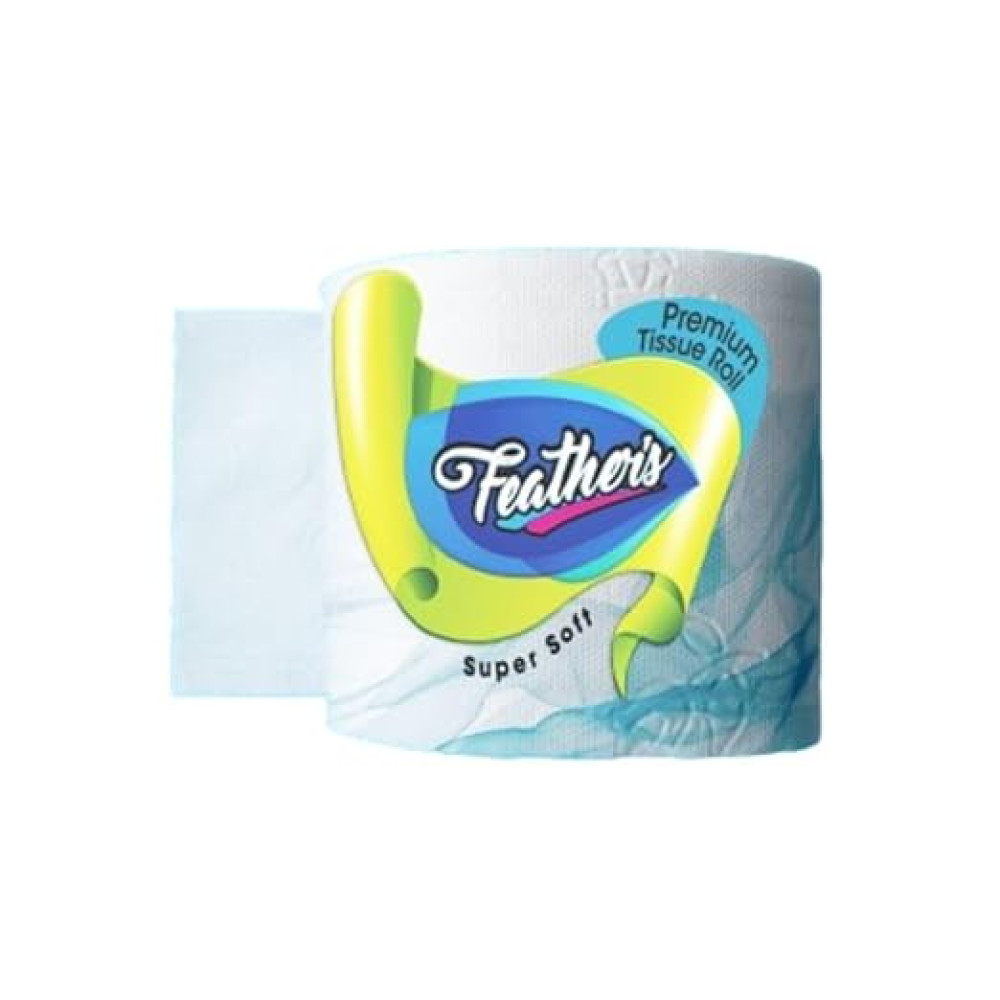 Feather's 2 Ply Toilet Tissue Roll Ultra-soft with 275 Pulls (Pack of 4)